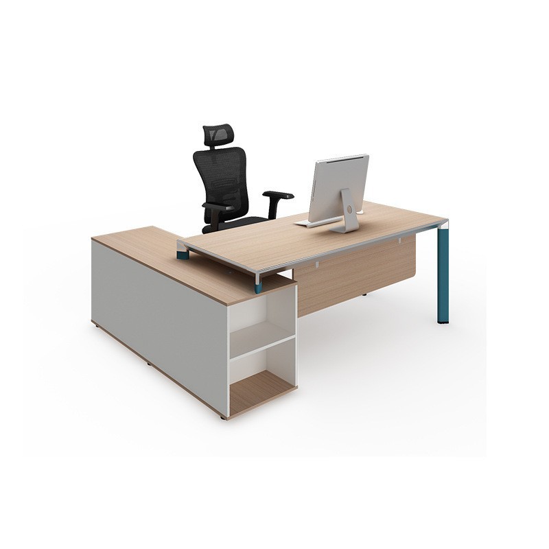 Ensemble de postes de travail modernes modèle KW003 en vrac - 4-Bureau commercial pour personne & Ensemble de chaises pour immeubles de bureaux